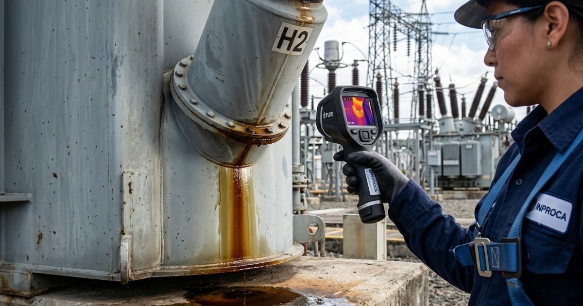 señales mantenimiento transformador eléctrico